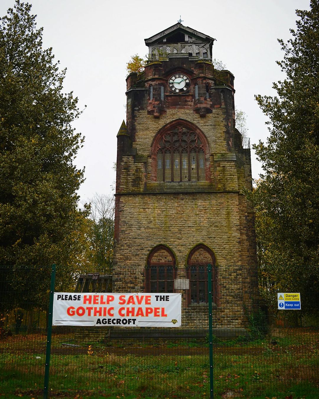 Abandoned Agecroft Chapel, Cemetery & Crematorium