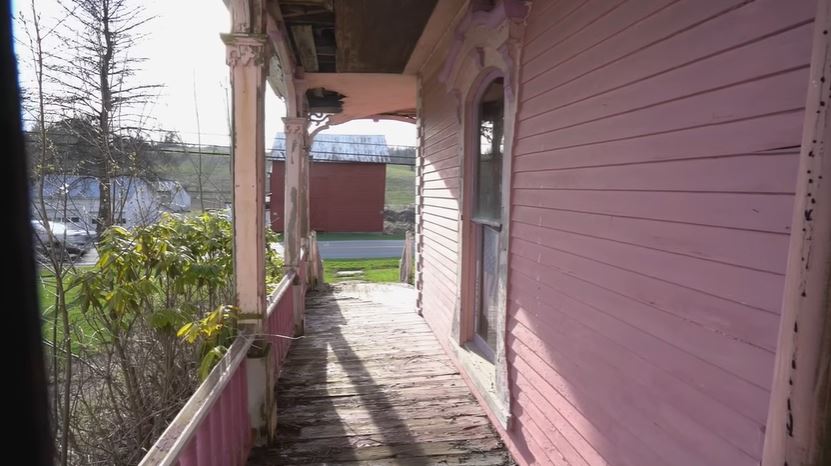 Abandoned 1860's Pink Victorian Mansion in New York