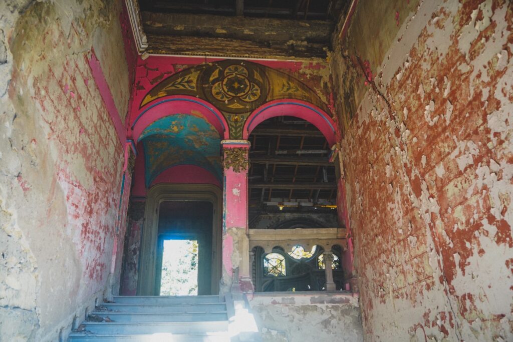 Abandoned Spitzer Castle in Serbia.