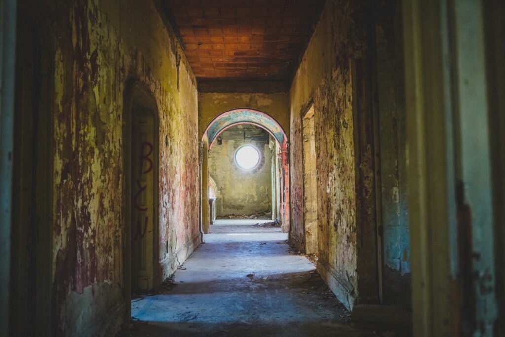 Abandoned Spitzer Castle in Serbia.