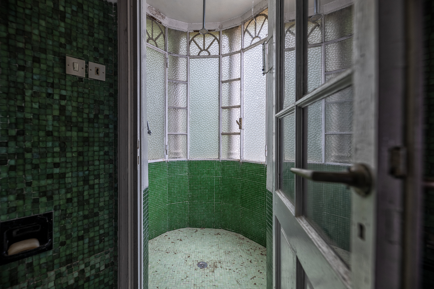 The Red Staircase of an Abandoned Villa in Italy